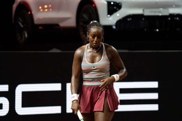 Alycia Parks USA pictured, disappointed, disappointment, GER, Alycia Parks vs Mirra Andreeva, Tennis, ATP Tournament, WTA 500, Porsche Tennis Grand Prix, 15 04 2026, GER, Alycia Parks vs Mirra Andreeva, Tennis, ATP Tournament, WTA 500, Porsche Tennis Grand Prix, 15 04 2026, Stuttgart Copyright: xEibner-Pressefoto EdwardxCheungx EP_ECG