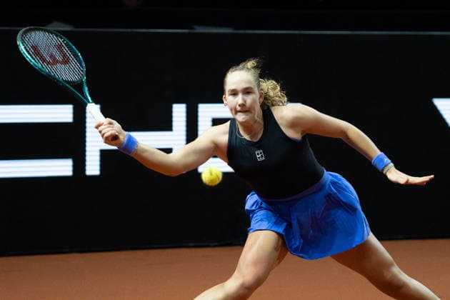 Mirra Andreeva RUS on the ball, action, GER, Alycia Parks vs Mirra Andreeva, Tennis, ATP Tournament, WTA 500, Porsche Tennis Grand Prix, 15 04 2026, GER, Alycia Parks vs Mirra Andreeva, Tennis, ATP Tournament, WTA 500, Porsche Tennis Grand Prix, 15 04 2026, Stuttgart Copyright: xEibner-Pressefoto EdwardxCheungx EP_ECG