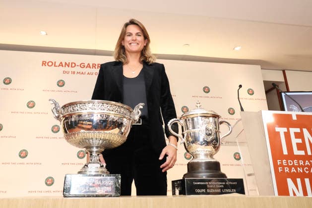 Amélie Mauresmo lors de la conférence de presse du tournoi de tennis du Grand Chelem de Roland-Garros 2026, au stade Roland-Garros à Paris, France, le 16 avril 2026. Jack Tribeca Bestimage press conference, PK, Pressekonferenz of the tennis Grand Slam of Roland Garros 2026, at Roland Garros Stadium, in Paris, France, on April 16, 2026. Paris France Copyright: xJackxTribecax xBestimagexJackxTribecax xBestimagex