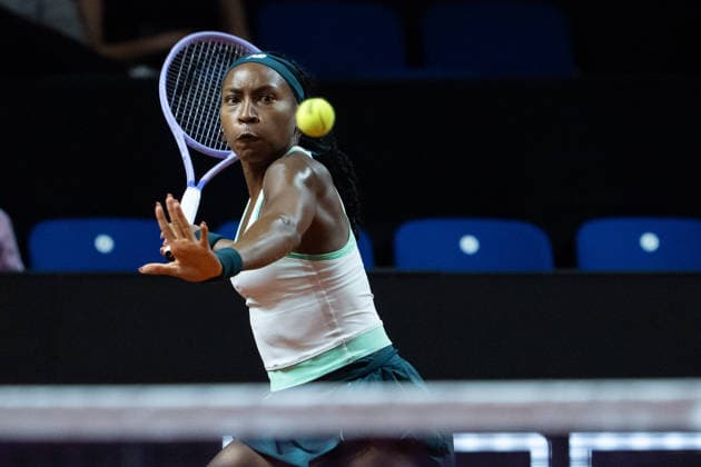 Coco Gauff USA on the ball, Action, GER, Liudmila Samsonova vs Coco Gauff, Tennis, ATP Tournament, WTA 500, Porsche Tennis Grand Prix, 15 04 2026, GER, Liudmila Samsonova vs Coco Gauff, Tennis, ATP Tournament, WTA 500, Porsche Tennis Grand Prix, 15 04 2026, Stuttgart Copyright: xEibner-Pressefoto EdwardxCheungx EP_ECG