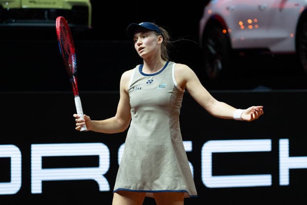 Elena Rybakina KAZ in picture, disappointed, dissatisfied, GER, Elena Rybakina vs Leylah Fernandez, Tennis, ATP Tournament, WTA 500, Porsche Tennis Grand Prix, Quarterfinals, 15 04 2026, GER, Elena Rybakina vs Leylah Fernandez, Tennis, ATP Tournament, WTA 500, Porsche Tennis Grand Prix, Quarterfinals, 15 04 2026, Stuttgart Copyright: xEibner-Pressefoto EdwardxCheungx EP_ECG