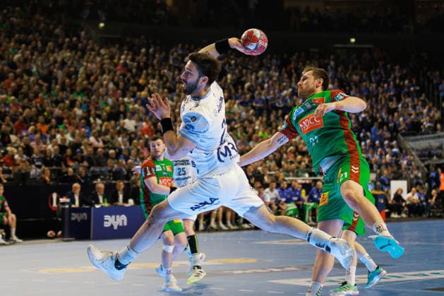 Tim SUTON TBV Lemgo Lippe, 23 scores a goal, action, goal throw GER, TBV Lemgo Lippe vs SC Magdeburg, handball, DHB Pokal, LIDL Final4, match for 3rd place, match time 2025 2026, 19 04 2026, GER, TBV Lemgo Lippe vs SC Magdeburg, handball, DHB Pokal, LIDL Final4, match for 3rd place, match time 2025 2026, 19 04 2026, Cologne Copyright: xEibnerxPressefoto OliverxSchmidtx EP_OST