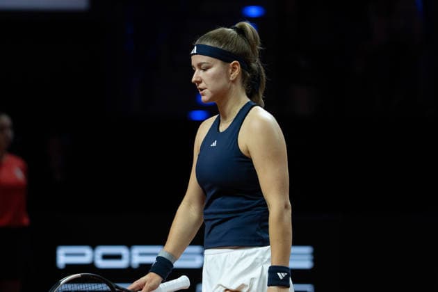 Karolina Muchova CZE in picture disappointed, GER, Elena Rybakina vs Karolina Muchova, Tennis, ATP Tournament, WTA 500, Porsche Tennis Grand Prix, Final, 19 04 2026, GER, Elena Rybakina vs Karolina Muchova, Tennis, ATP Tournament, WTA 500, Porsche Tennis Grand Prix, Final, 19 04 2026, Stuttgart Copyright: xEibner-Pressefoto EdwardxCheungx EP_ECG
