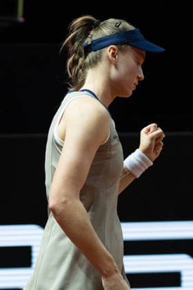 Elena Rybakina KAZ in picture, cheering, joy, emotion, gesture, GER, Elena Rybakina vs Karolina Muchova, Tennis, ATP Tournament, WTA 500, Porsche Tennis Grand Prix, Final, 19 04 2026, GER, Elena Rybakina vs Karolina Muchova, Tennis, ATP Tournament, WTA 500, Porsche Tennis Grand Prix, Final, 19 04 2026, Stuttgart Copyright: xEibner-Pressefoto EdwardxCheungx EP_ECG