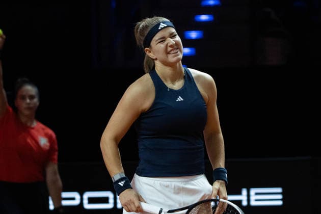 Karolina Muchova CZE in picture disappointed, GER, Elena Rybakina vs Karolina Muchova, Tennis, ATP Tournament, WTA 500, Porsche Tennis Grand Prix, Final, 19 04 2026, GER, Elena Rybakina vs Karolina Muchova, Tennis, ATP Tournament, WTA 500, Porsche Tennis Grand Prix, Final, 19 04 2026, Stuttgart Copyright: xEibner-Pressefoto EdwardxCheungx EP_ECG