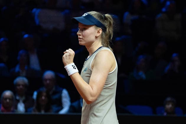 Elena Rybakina KAZ cheers after winning the final, cheers, joy, emotion, gesture, GER, Elena Rybakina vs Karolina Muchova, Tennis, ATP Tournament, WTA 500, Porsche Tennis Grand Prix, Final, 19 04 2026, GER, Elena Rybakina vs Karolina Muchova, Tennis, ATP Tournament, WTA 500, Porsche Tennis Grand Prix, Final, 19 04 2026, Stuttgart Copyright: xEibner-Pressefoto EdwardxCheungx EP_ECG