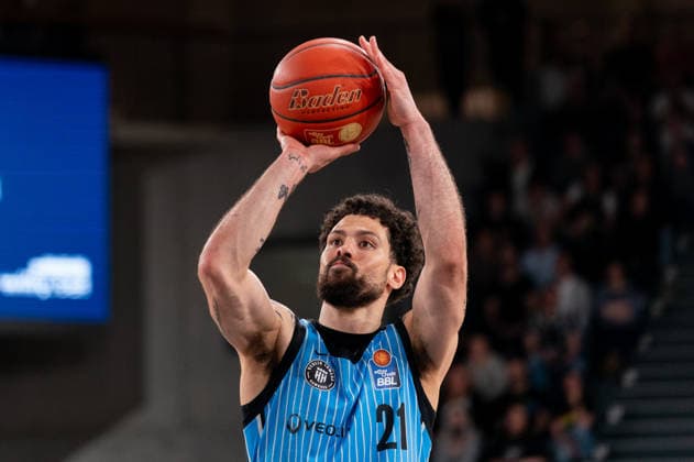 Devon Daniels Veolia Towers Hamburg, 21 on free throw, GER, Veolia Towers Hamburg vs Rostock Seawolves, Basketball, Bundesliga, Matchday 13, Season 2025 2026, 22 04 2026 GER, Veolia Towers Hamburg vs Rostock Seawolves, Basketball, Bundesliga, Matchday 13, Season 2025 2026, 22 04 2026 Hamburg Copyright: xEibner-Pressefoto MaxxVincenx EP_MVN