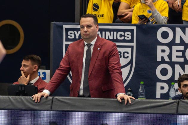 GER, ENBL VIMODROM Final 4, Semi-Final 2, SYNTAINICS MBC Manchester Basketball 22 04 2026, Stadthalle, Weißenfels, GER, ENBL VIMODROM Final 4, Semi-Final 2, SYNTAINICS MBC Manchester Basketball Martin Geissler, Managing Director Syntainics MBC Â Photo Alexander Trienitz Weißenfels Stadthalle Sachsen Anhalt Germany