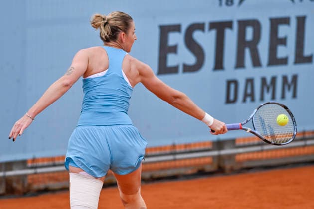 April 24, 2026, Madrid, Madrid, Spain: KAROLINA PLISKOVA of Czech Republic during the Mutua Madrid Open 2026, ATP, Tennis Herren Masters 1000 and WTA, Tennis Damen 1000 tennis tournament, celebrated at Caja Magica on April 24, 2026 in Madrid, Spain. Mutua Madrid Open 2026 - Day 5 (04.24.26) - ZUMAc312 20260424_zsp_c312_221 Copyright: xOscarxManuelxSanchezx