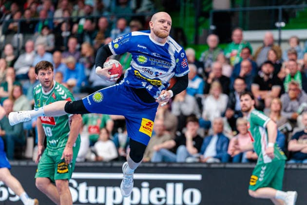 Peter Walz ThSV Eisenach, 14 GER, GWD Minden vs ThSV Eisenach, Handball, 1 Bundesliga, Matchday 29, Season 2025 2026, 24 04 2026 GER, GWD Minden vs ThSV Eisenach, Handball, 1 Bundesliga, Matchday 29, Season 2025 2026, 24 04 2026 Minden Copyright: xEibner-Pressefoto JanxRollingerx EP_JSK
