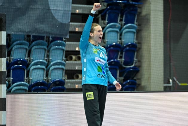 Sofie Kruggel SV Union Halle Neustadt, 31 cheers VfL Oldenburg vs SV Union Halle Neustadt, ALSCO Handball Bundesliga Women, Playoffs, Matchday 2, Season 2025 2026, 25 04 2026, VfL Oldenburg vs SV Union Halle Neustadt, ALSCO Handball Bundesliga Women, Playoffs, Matchday 2, Season 2025 2026, 25 04 2026 Oldenburg Copyright: xEibner-Pressefoto RobertxGertzenx EP_RGN