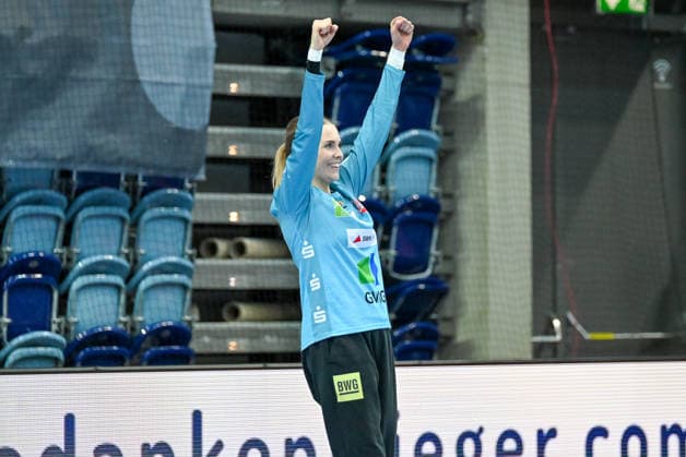 Sofie Kruggel SV Union Halle Neustadt, 31 cheers VfL Oldenburg vs SV Union Halle Neustadt, ALSCO Handball Bundesliga Women, Playoffs, Matchday 2, Season 2025 2026, 25 04 2026, VfL Oldenburg vs SV Union Halle Neustadt, ALSCO Handball Bundesliga Women, Playoffs, Matchday 2, Season 2025 2026, 25 04 2026 Oldenburg Copyright: xEibner-Pressefoto RobertxGertzenx EP_RGN