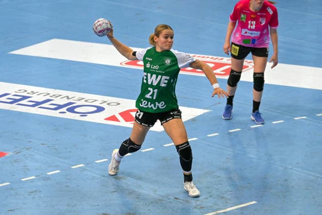 Joanna Granicka VfL Oldenburg, 21 VfL Oldenburg vs SV Union Halle Neustadt, ALSCO Handball Bundesliga Women, Playoffs, 2 Matchday, Season 2025 2026, 25 04 2026, VfL Oldenburg vs SV Union Halle Neustadt, ALSCO Handball Bundesliga Women, Playoffs, 2 Matchday, Season 2025 2026, 25 04 2026 Oldenburg Copyright: xEibner-Pressefoto RobertxGertzenx EP_RGN