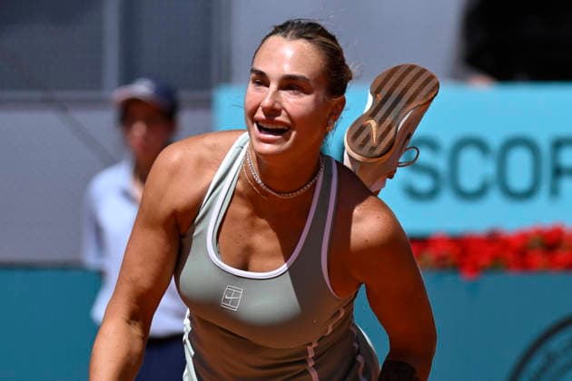 April 27, 2026, Madrid, Madrid, Spain: ARYNA SABALENKA of belarus †NIKE during the Mutua Madrid Open 2026, ATP, Tennis Herren Masters 1000 and WTA, Tennis Damen 1000 tennis tournament, celebrated at Caja Magica on April 26, 2026 in Madrid, Spain. Madrid Spain - ZUMAc312 20260427_zsp_c312_190 Copyright: xOscarxManuelxSanchezx