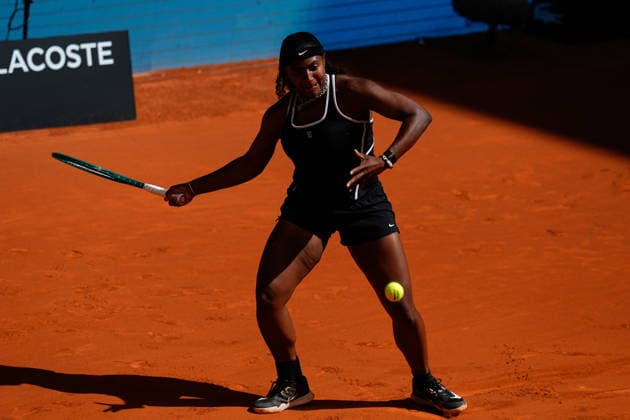 April 27, 2026, Madrid, Madrid, Spain: Hailey Baptiste of USA in action against Belinda Bencic of Switzerland during the Mutua Madrid Open 2026, ATP, Tennis Herren Masters 1000 and WTA, Tennis Damen 1000, at La Caja Magica on April 27, 2026 in Madrid, Spain. Madrid Spain - ZUMAa181 20260427_zaa_a181_120 Copyright: xDennisxAgyemanx