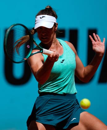 April 27, 2026, Madrid, Madrid, Spain: Solana Sierra of Argentina in action against Karolina Pliskova of Czech Republic during the Mutua Madrid Open 2026, ATP, Tennis Herren Masters 1000 and WTA, Tennis Damen 1000, at La Caja Magica on April 27, 2026 in Madrid, Spain. Madrid Spain - ZUMAa181 20260427_zaa_a181_229 Copyright: xDennisxAgyemanx