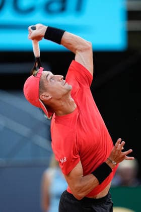 April 27, 2026, Madrid, Madrid, Spain: Terence Atmane of France in action against Alexander Zverev of Germany during the Mutua Madrid Open 2026, ATP, Tennis Herren Masters 1000 and WTA, Tennis Damen 1000, at La Caja Magica on April 27, 2026 in Madrid, Spain. Madrid Spain - ZUMAa181 20260427_zaa_a181_504 Copyright: xDennisxAgyemanx