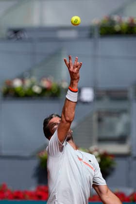 April 28, 2026, Madrid, Madrid, Spain: Cameron Norrie of Great Britain plays against Jannik Sinner of Italy during the Mutua Madrid Open 2026, ATP, Tennis Herren Masters 1000 and WTA, Tennis Damen 1000, at La Caja Magica on April 28, 2026 in Madrid, Spain. Madrid Spain - ZUMAa181 20260428_zaa_a181_006 Copyright: xOscarxJ.xBarrosox