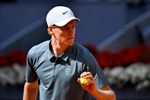 April 28, 2026, Madrid, Madrid, Spain: JANNIK SINNER of italy - NIKE during the Mutua Madrid Open 2026, ATP, Tennis Herren Masters 1000 and WTA, Tennis Damen 1000 tennis tournament, celebrated at Caja Magica on April 28, 2026 in Madrid, Spain. Mutua Madrid Open 2026 - Day 9 (04.28.26) - ZUMAc312 20260428_zsp_c312_007 Copyright: xOscarxManuelxSanchezx