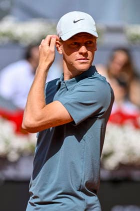 April 28, 2026, Madrid, Madrid, Spain: JANNIK SINNER of italy - NIKE during the Mutua Madrid Open 2026, ATP, Tennis Herren Masters 1000 and WTA, Tennis Damen 1000 tennis tournament, celebrated at Caja Magica on April 28, 2026 in Madrid, Spain. Mutua Madrid Open 2026 - Day 9 (04.28.26) - ZUMAc312 20260428_zsp_c312_008 Copyright: xOscarxManuelxSanchezx