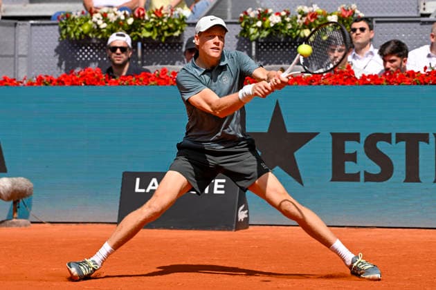 April 28, 2026, Madrid, Madrid, Spain: JANNIK SINNER of italy - NIKE during the Mutua Madrid Open 2026, ATP, Tennis Herren Masters 1000 and WTA, Tennis Damen 1000 tennis tournament, celebrated at Caja Magica on April 28, 2026 in Madrid, Spain. Madrid Spain - ZUMAc312 20260428_zsp_c312_148 Copyright: xOscarxManuelxSanchezx