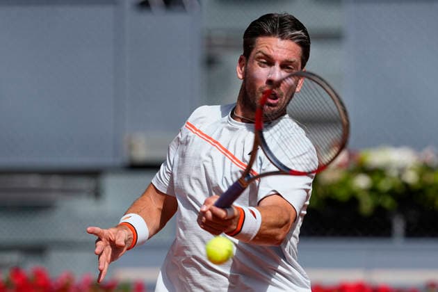 April 28, 2026, Madrid, Madrid, Spain: Cameron Norrie of Great Britain plays against Jannik Sinner of Italy during the Mutua Madrid Open 2026, ATP, Tennis Herren Masters 1000 and WTA, Tennis Damen 1000, at La Caja Magica on April 28, 2026 in Madrid, Spain. Madrid Spain - ZUMAa181 20260428_zaa_a181_045 Copyright: xOscarxJ.xBarrosox