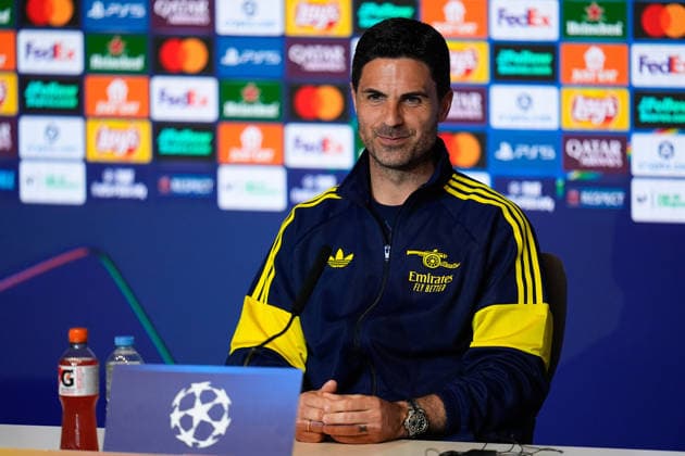 April 28, 2026, Madrid, Madrid, Spain: Mikel Arteta, head coach of Arsenal FC, attends his press conference, PK, Pressekonferenz ahead of their UEFA Champions League 2025 26 match against Atletico de Madrid at Riyadh Air Metropolitano on April 28, 2026, in Madrid, Spain. Arsenal FC Press Conference - UEFA Champions League 2025 26 - ZUMAa181 20260428_zaa_a181_325 Copyright: xDennisxAgyemanx