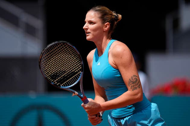 April 29, 2026, Madrid, Madrid, Spain: Karolina Pliskova of Czech Republic plays against Anastasia Potapova of Austria during the Mutua Madrid Open 2026, ATP, Tennis Herren Masters 1000 and WTA, Tennis Damen 1000, at La Caja Magica on April 29, 2026 in Madrid, Spain. Mutua Madrid Open 2026 - Day 10 - ZUMAa181 20260429_zaa_a181_016 Copyright: xOscarxJ.xBarrosox