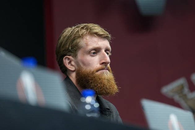 Jan Niklas Beste SC Freiburg, 19 press conference, press, PK, Portugal, football, UEFA Europa League, semi-final, first leg, 2025 2026, SC Braga vs SC Freiburg, 29 04 2026, Estadio Municipal de Braga, Braga, Braga Estadio Municipal de Braga Cavado Portugal Copyright: xArnexAmbergx
