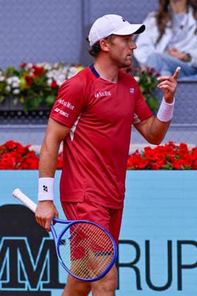 April 30, 2026, Madrid, Madrid, Spain: CASPER RUUD of norway - YONEX during the Mutua Madrid Open 2026, ATP, Tennis Herren Masters 1000 and WTA, Tennis Damen 1000 tennis tournament, celebrated at Caja Magica on April 30, 2026 in Madrid, Spain. Mutua Madrid Open 2026 - Day 11 (04.30.26) - ZUMAc312 20260430_zsp_c312_131 Copyright: xOscarxManuelxSanchezx