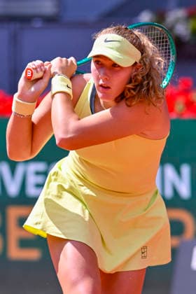 April 30, 2026, Madrid, Madrid, Spain: MIRRA ANDREEVA of Russian †WILSON during the Mutua Madrid Open 2026, ATP, Tennis Herren Masters 1000 and WTA, Tennis Damen 1000 tennis tournament, celebrated at Caja Magica on April 30, 2026 in Madrid, Spain. Mutua Madrid Open 2026 - Day 11 (04.30.26) - ZUMAc312 20260430_zsp_c312_192 Copyright: xOscarxManuelxSanchezx