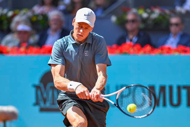 May 1, 2026, Madrid, Madrid, Spain: JANNIK SINNER of italy - NIKE during the Mutua Madrid Open 2026, ATP, Tennis Herren Masters 1000 and WTA, Tennis Damen 1000 tennis tournament, celebrated at Caja Magica on 01 may, 2026 in Madrid, Spain. Madrid Spain - ZUMAc312 20260501_zsp_c312_042 Copyright: xOscarxManuelxSanchezx
