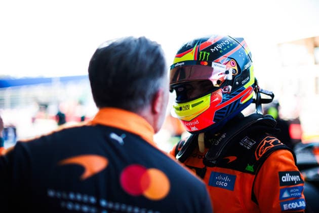 F1 - MIAMI GRAND PRIX 2026 PIASTRI Oscar (aus), McLaren F1 Team MCL40, portrait and BROWN Zak (usa), CEO of of McLaren Racing, portrait during the Formula 1 Miami Grand Prix 2026, 4th round of the 2026 Formula One World Championship, WM, Weltmeisterschaft from May 1 to 3, 2026 on the Miami International Autodrome, in Miami Gardens, USA - Miami GardensUnited States Copyright: xEricxAlonsox
