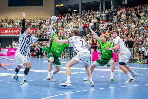 Handball Bundesliga HSG Wetzlar THW Kiel, 02 05 26 Dominik Mappes HSG Wetzlar, 7 , Georg Löwen HSG Wetzlar, 33 , Magnus Landin Jacobsen THW Kiel, 7 , Lukas Laube THW Kiel, 20 , Domagoj Duvnjak THW Kiel, 4 Handball Bundesliga HSG Wetzlar THW Kiel Wetzlar, 02 05 26 Copyright: xBEAUTIFULxSPORTS Roeczeyx