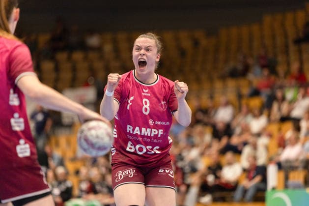 Jubel Ida Petzold TuS Metzingen, 08 GER, BSV Sachsen Zwickau vs TuS Metzingen, Handball, Women, 1 Bundesliga, Matchday 3, Season 2025 2026, 02 05 2026 GER, BSV Sachsen Zwickau vs TuS Metzingen, Handball, Women, 1 Bundesliga, Matchday 3, Season 2025 2026, 02 05 2026 Zwickau Copyright: xEibner-Pressefoto MarkoxUngerx EP_EER