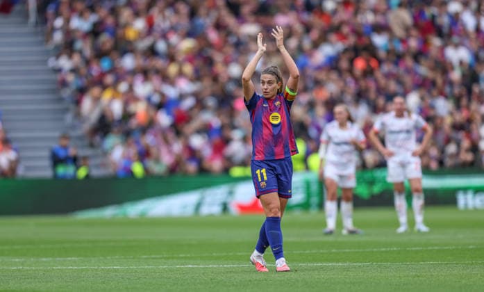 ESP, Barcelona, FC Barcelona vs FC Bayern Munich, WomenÂs Champions League, Football, UEFA, 2025 2026 season, Camp Nou, semi-final, second leg in picture Alexia Putellas FC Barcelona 11 , goal, joy, jubilation and emotion DFB DFL REGULATIONS PROHIBIT ANY USE OF PHOTOGRAPHS AS IMAGE SEQUENCES AND OR QUASI VIDEO, 03 05 2026 Copyright: HMBxMedia HendrikxHamelau