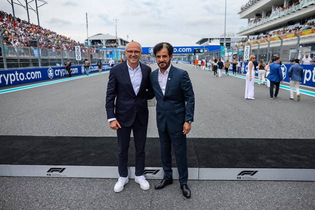 F1 - MIAMI GRAND PRIX 2026 BEN SULAYEM Mohammed (uae), President of the FIA, DOMENICALI Stefano (ita), Chairman and CEO Formula One Group FOG, portrait during the Formula 1 Miami Grand Prix 2026, 4th round of the 2026 Formula One World Championship, WM, Weltmeisterschaft from May 1 to 3, 2026 on the Miami International Autodrome, in Miami Gardens, USA - Miami GardensUnited States Copyright: xDPPIx