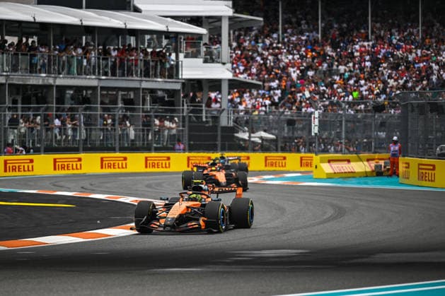 F1 - MIAMI GRAND PRIX 2026 01 NORRIS Lando (gbr), McLaren F1 Team MCL40, 81 PIASTRI Oscar (aus), McLaren F1 Team MCL40, action during the Formula 1 Miami Grand Prix 2026, 4th round of the 2026 Formula One World Championship, WM, Weltmeisterschaft from May 1 to 3, 2026 on the Miami International Autodrome, in Miami Gardens, USA - Miami GardensUnited States Copyright: xDPPIx
