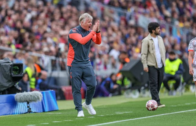ESP, Barcelona, FC Barcelona vs FC Bayern Munich, WomenÂs Champions League, Football, UEFA, 2025 2026 season, Camp Nou, semi-final, second leg in picture Kjetil Lone coach FC Bayern Munich , replaces the suspended Josà Barcala coach Bayern Munich DFB DFL REGULATIONS PROHIBIT ANY USE OF PHOTOGRAPHS AS IMAGE SEQUENCES AND OR QUASI VIDEO, 03 05 2026 Copyright: HMBxMedia HendrikxHamelau