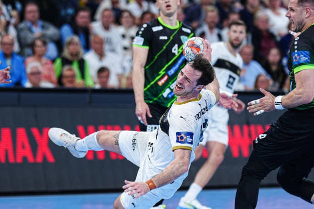 Throw Goal Veron Nacinovic THW Kiel, 93 GER, THW Kiel vs RK Nexe, Handball, EHF European League, Quarter-final, second leg, 2025 2026 season, 05 05 2026 GER, THW Kiel vs RK Nexe, Handball, EHF European League, Quarter-final, second leg, 2025 2026 season, 05 05 2026 Kiel Copyright: xEibner-Pressefoto MarcelxvonxFehrnx EP_MFN