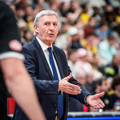Svetislav Pesic FC Bayern Basketball, Head Coach critical look at the referee GER, MHP Riesen Ludwigsburg vs FC Bayern Muenchen Basketball, Basketball Bundesliga, easycredit BBL, 33 Matchday, Season 2025 2026, 07 05 2026 GER, MHP Riesen Ludwigsburg vs FC Bayern Muenchen Basketball, Basketball Bundesliga, easycredit BBL, 33 Matchday, Season 2025 2026, 07 05 2026 Ludwigsburg Copyright: xSandyxDinkelackerx EP_SDR