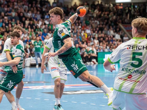 Victor Kloeve Frisch Auf Goeppingen, 07 comes free to throw, Frisch Auf Goeppingen vs HSG Wetzlar, Handball, 1 Bundesliga, Men, Season 2025 2026, 07 05 2026, Frisch Auf Goeppingen vs HSG Wetzlar, Handball, 1 Bundesliga, Men, Season 2025 2026, 07 05 2026 Goeppingen Copyright: xEibner-Pressefoto MichaelxSchmidx EP_MST