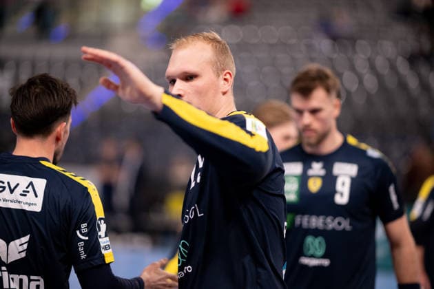 David Spaeth Rhein Neckar Loewen, 29, Goalkeeper warms up TVB Stuttgart vs Rhein Neckar Loewen, DAIKIN Handballbundesliga, 31 Matchday, Season 2025 2026, 07 05 2026 Eibner Pressefoto Andreas Ulmer TVB Stuttgart vs Rhein Neckar Loewen, DAIKIN Handballbundesliga, 31 Matchday, Season 2025 2026, 07 05 2026 Stuttgart Copyright: xEibner-Pressefoto AndreasxUlmerx EP_AUR