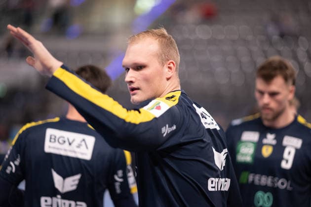 David Spaeth Rhein Neckar Loewen, 29, Torhueter tunes in TVB Stuttgart vs Rhein Neckar Loewen, DAIKIN Handballbundesliga, 31 Matchday, Season 2025 2026, 07 05 2026 Eibner Pressefoto Andreas Ulmer TVB Stuttgart vs Rhein Neckar Loewen, DAIKIN Handballbundesliga, 31 Matchday, Season 2025 2026, 07 05 2026 Stuttgart Copyright: xEibner-Pressefoto AndreasxUlmerx EP_AUR