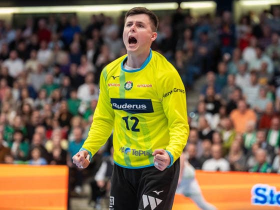 Anadin Suljakovic HSG Wetzlar, 12 ballt die Jubelfaeuste, Frisch Auf Goeppingen vs HSG Wetzlar, Handball, 1 Bundesliga, Men, Season 2025 2026, 07 05 2026, Frisch Auf Goeppingen vs HSG Wetzlar, Handball, 1 Bundesliga, Men, Season 2025 2026, 07 05 2026 Goeppingen Copyright: xEibner-Pressefoto MichaelxSchmidx EP_MST