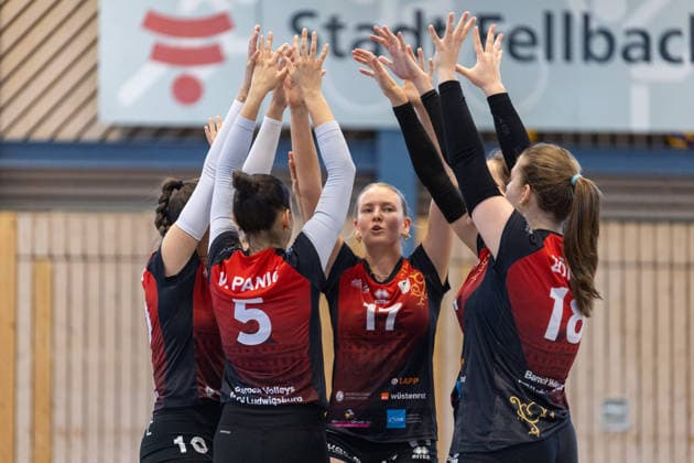 Joy at the Barock Volleys MTV Ludwigsburg Barock Volleys MTV Ludwigsburg vs TSV GA Stuttgart, Volleyball,VLW Pokal Damen,Finale, Saison 2025 2026, 09 05 2026, Barock Volleys MTV Ludwigsburg vs TSV GA Stuttgart, Volleyball,VLW Pokal Damen,Finale, Saison 2025 2026, 09 05 2026 Aalen Waldhausen Copyright: xEibner-Pressefoto DavidexDixGiovx EP_DGI