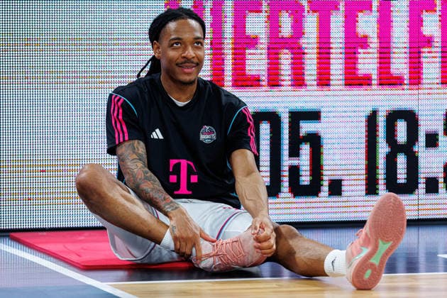 Jalen Finch Telekom Baskets Bonn, 00 , single picture, single photo, portrait, portraet, warm up, before the start of the game, BMA365 Bamberg Baskets vs Telekom Baskets Bonn, Basketball, easyCredit BBL, 34 Matchday, 10 05 2026 BMA365 Bamberg Baskets vs Telekom Baskets Bonn, Basketball, easyCredit BBL, 34 Matchday, 10 05 2026 Bamberg Copyright: xEibner-Pressefoto G.xSantemizx EP_EER