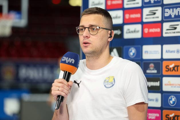 Lazar Spasic EWE Baskets Oldenburg, Head Coach at the pre-match interview, GER, FC Bayern Basketball vs EWE Baskets Oldenburg, Basketball, easycredit Basketball Bundesliga, Matchday 34, Season 2025 2026, 10 05 2026, GER, FC Bayern Basketball vs EWE Baskets Oldenburg, Basketball, easycredit Basketball Bundesliga, Matchday 34, Season 2025 2026, 10 05 2026 Munich Copyright: xEibner-Pressefoto JennixMaulx EP_JML