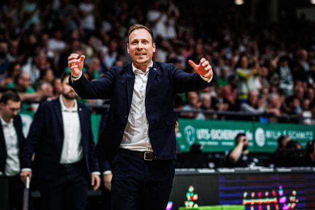 Jacques Schneider Gladiators Trier , Vet Concept Gladiators Trier vs MBC Syntainics, Basketball, easyCredit BBL, Matchday 34, Season 2025 2026, 10 05 2026 Vet Concept Gladiators Trier vs MBC Syntainics, Basketball, easyCredit BBL, Matchday 34, Season 2025 2026, 10 05 2026 Copyright: xEibner-Pressefoto AlexanderxNeisx EP_ANS