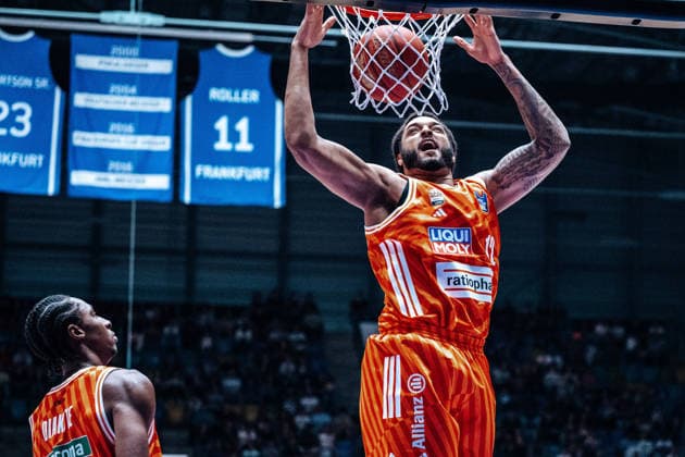 Joel Sorino ratiopharm Ulm, 12 GER, Skyliners Frankfurt vs ratiopharm Ulm, easyCredit BBL, Bundesliga, Matchday 34, Season 2025 2026 10 05 2026 Eibner Pressefoto Attila Ziga GER, Skyliners Frankfurt vs ratiopharm Ulm, easyCredit BBL, Bundesliga, Matchday 34, Season 2025 2026 10 05 2026 Frankfurt am Main Copyright: xEibner-Pressefotox EP_AZA